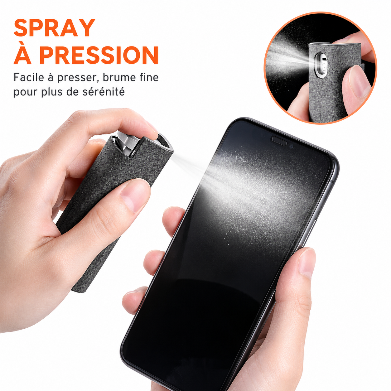 Nettoyeur d'écran 2 en 1 , Spray portable pour téléphone et tablette .