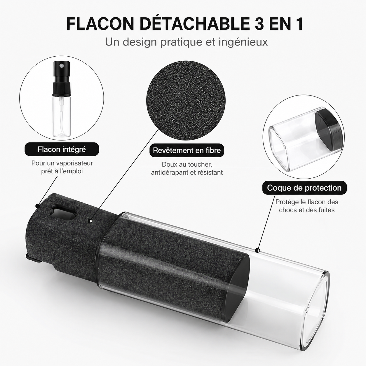 Nettoyeur d'écran 2 en 1 , Spray portable pour téléphone et tablette .
