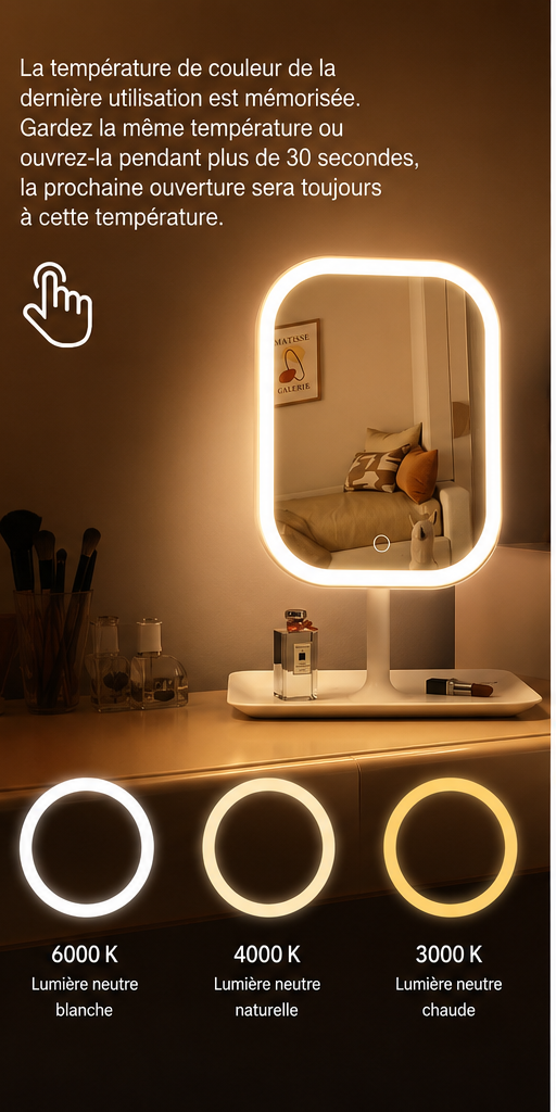 Miroir Led Moderne Tactile